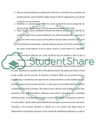 What Factors Need to Be Taken into Account When Designing a Tax System