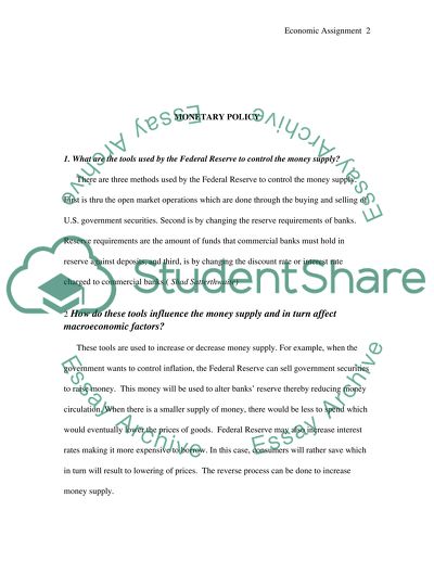 Tools Used by the Federal Reserve to Control the Monetary Supply