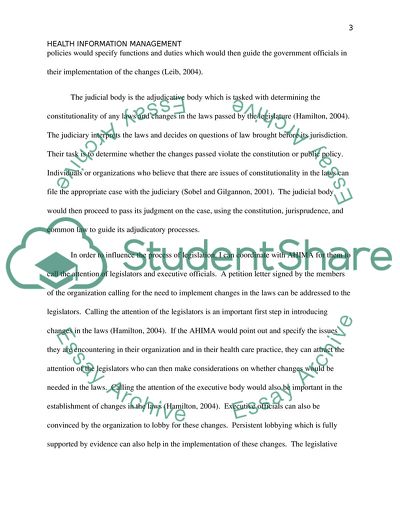 Health Information Management of Legal Aspects