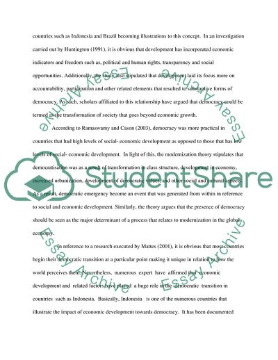 The Concept of Democracy: Institutions and Processes of Democratization