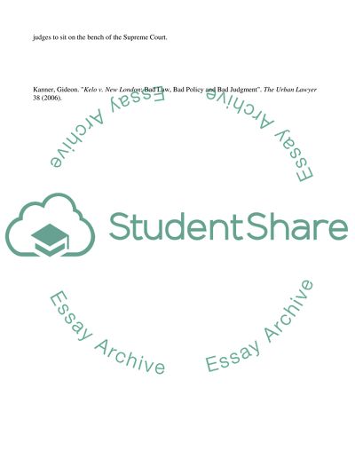 Supreme COurt Kelo v. The city U5