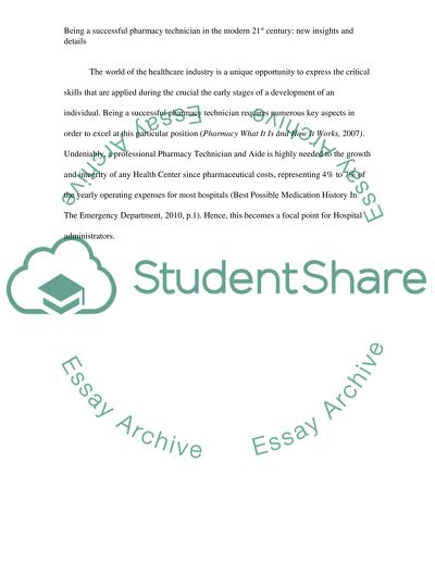 The Characteristics of a Successful Pharmacy Technician