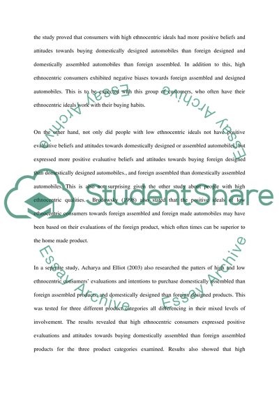 Country of Origin Ethnocentrism & Hyrbrid Product