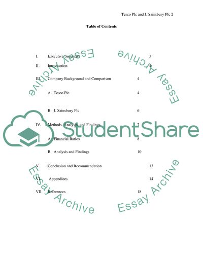 Financial Analysis of Tesco Supermarket