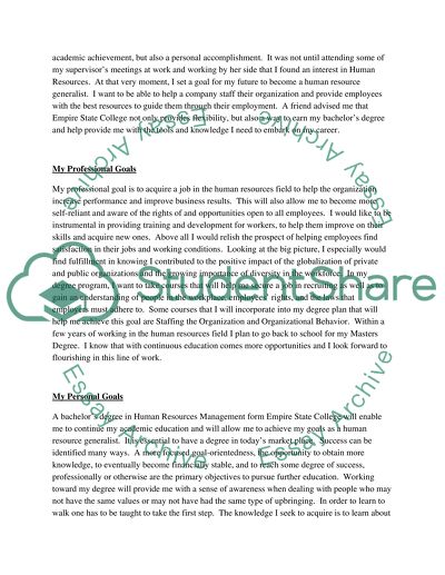 Degree Rationale: Human Resource Management