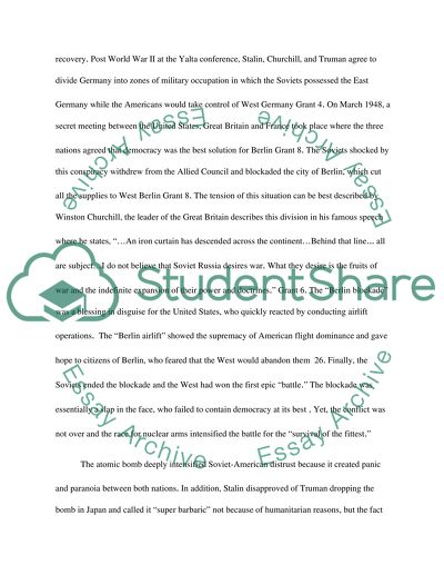 The Clash of the Titans. Soviet-American rivalry