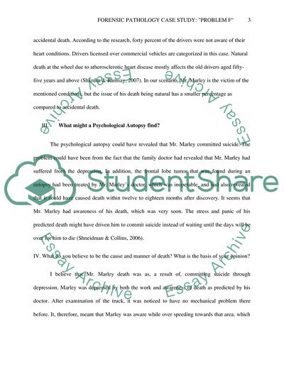 Forensic Pathology Case Study: Problem F