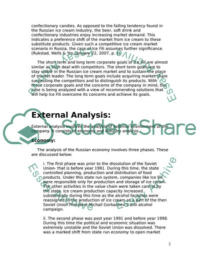 The Concerns of the Company Ice Fili