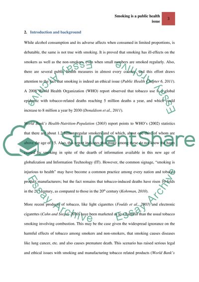 Smoking Is a Public Health Issue