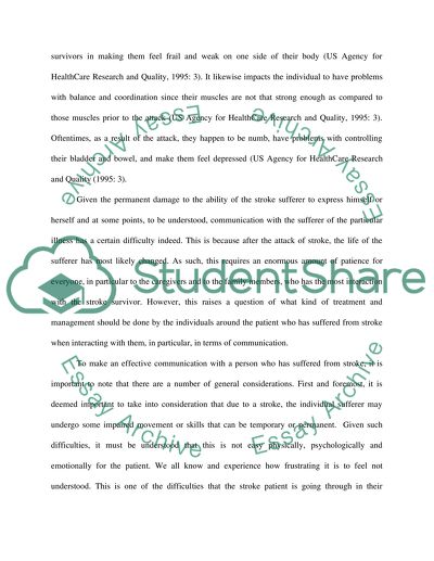 Stroke, Communication and Management