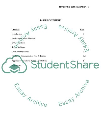 Marketing communication