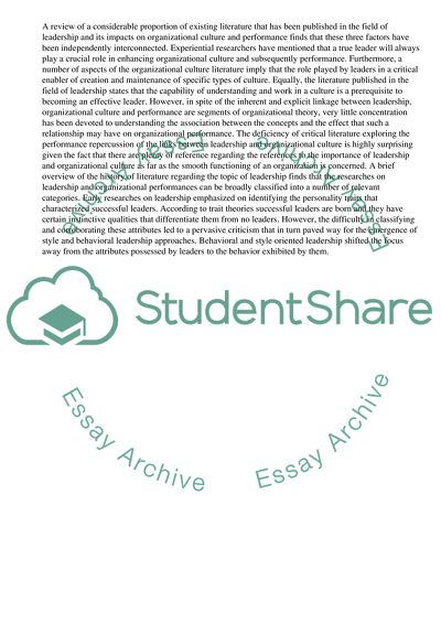 Impact of Leadership and Motivation on Organizational Culture and Performance