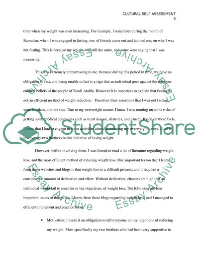 Cultural Self-Assesment