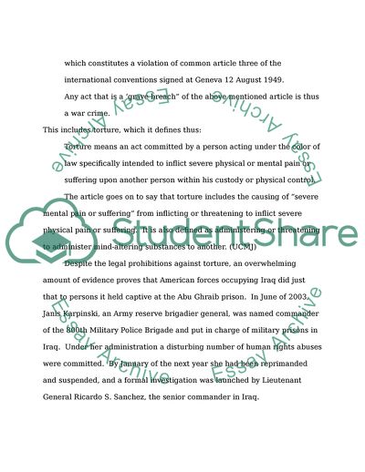 The Reality of Torture in the Bush Administration