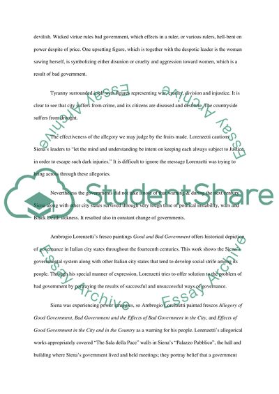 Allegory of good and bad government