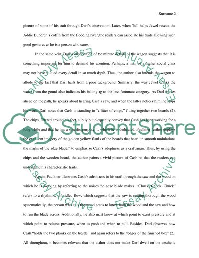 Analysis of The Novel As I Lay Dying Written by William Faulkner