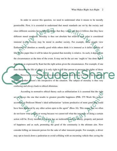 Moral Ethics and Moral Standards