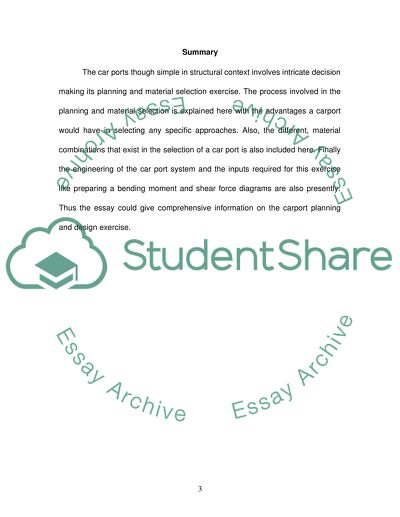 Car Port Design Project