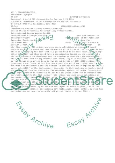 Managing Oil Price Risk with Derivatives
