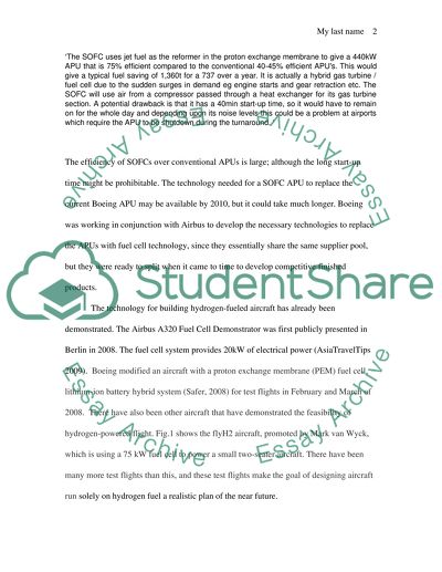 Fuel Cell Technology in Boeing and Airbus