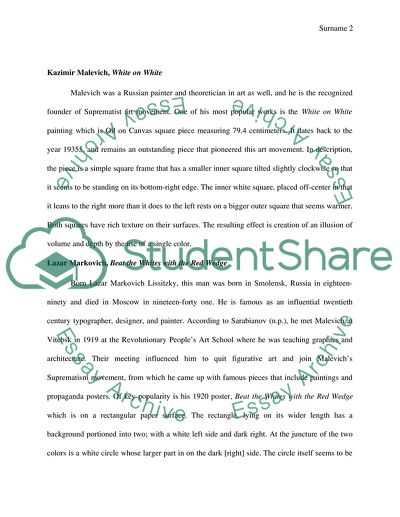 Art Movement of Suprematism