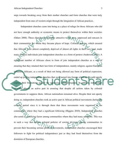 Religion in Africa - African Independent Churches