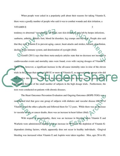 Indications for Use, Safe Dosage, and Possible Side Effects from Taking Vitamin E