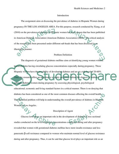 Diabetes in Hispanic Women during Pregnancy