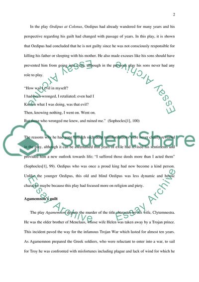 Guilt of Oedipus and Agamemnon