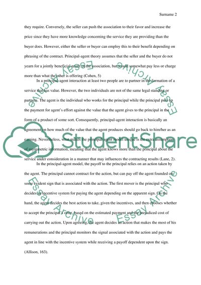 Examination of Principal-Agent Theory