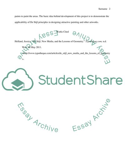 Assignment (Continued De Stijl)