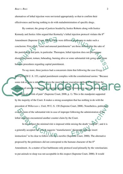 Baze v Rees: Supreme Court Hearing on Lethal Injection