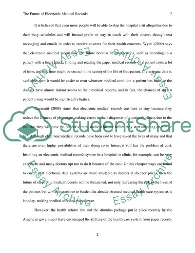 The Future of Electronic Medical Records