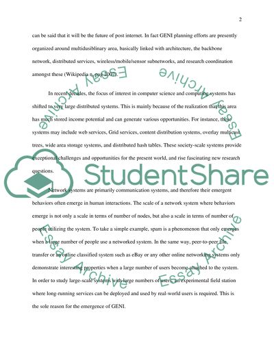 Global Environment for Network Innovation By NSF