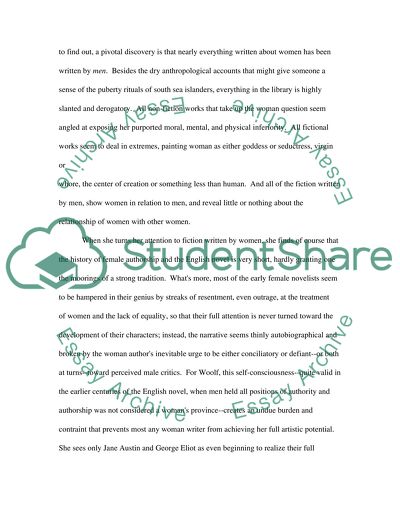 A Room of Ones Own by Virginia Woolf