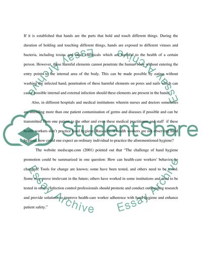 Improving Adherence to Hand Hygiene Practice