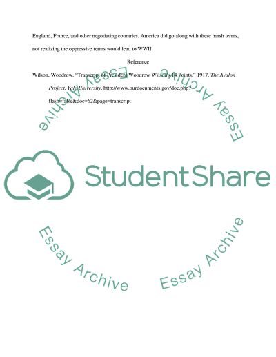 American President Woodrow Wilson and the Importance of His 14 Points