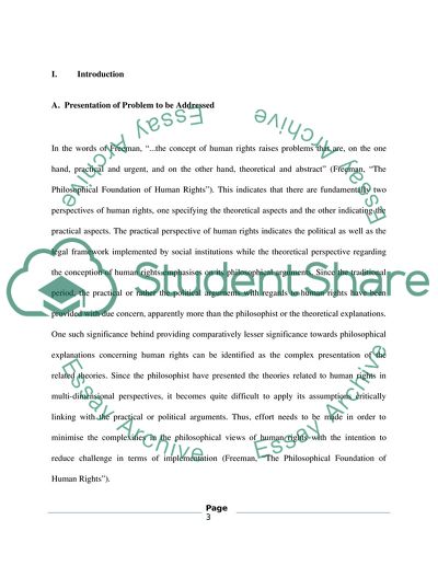 The integration of the philosophical foundations of human rights