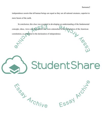 Business Memo: The Theory of the Declaration and the Constitution