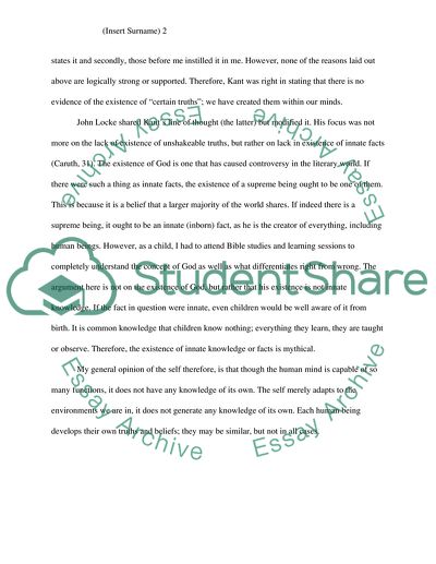 Opinion of the Self Concept by Philosophers