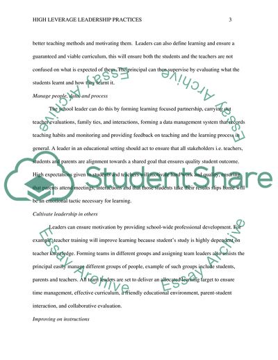 Improving Leadership Practices