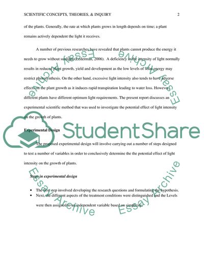 Effect of Light Intensity on Growth of Plants
