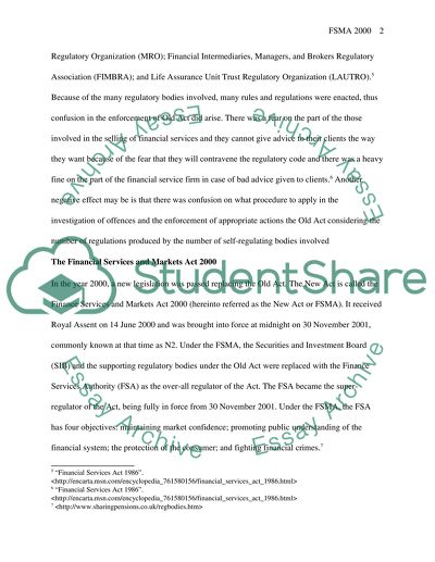 The Finance Services Act 1986