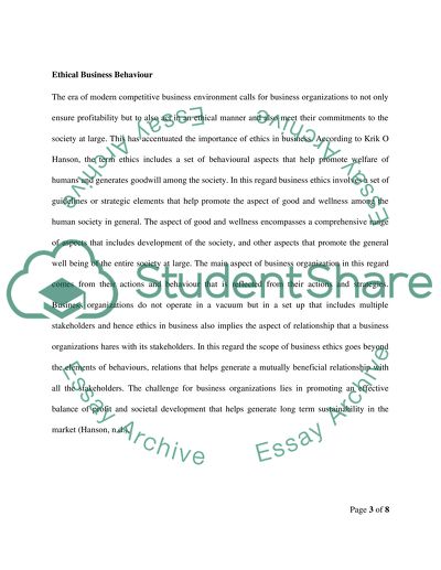 Business Ethics and Corporate Social Responsibility