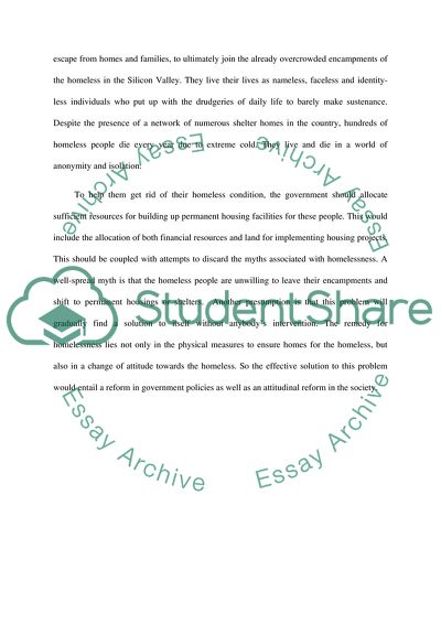 The Problem of Homelessness in the US