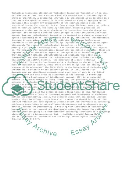 Technology Innovation Process