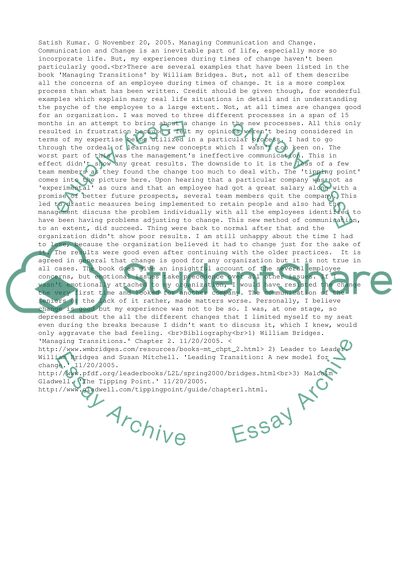 Managing Communication and Change