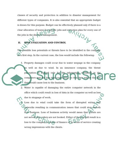 Emergency Disaster Plan