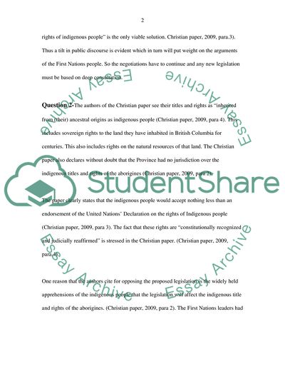 First Nations Approach to Natural Resource Management