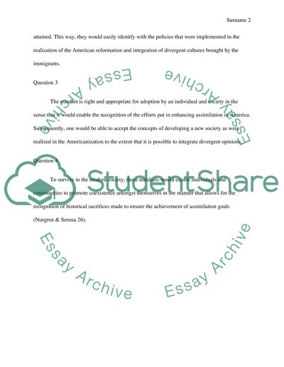 The Main Features of Anglo Conformity and Melting